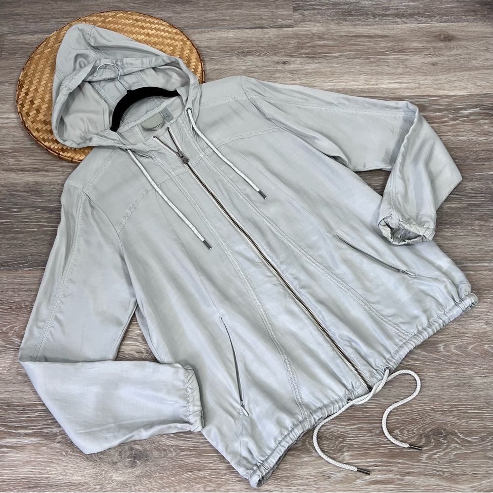 athleta luminous anorak jacket silver shimmer